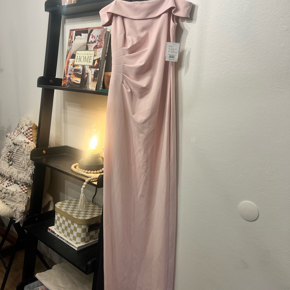 Elegant Pink Off-Shoulder Dress